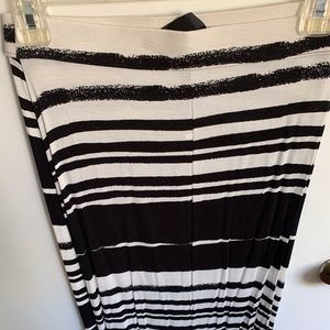 Long Black and White Skirt